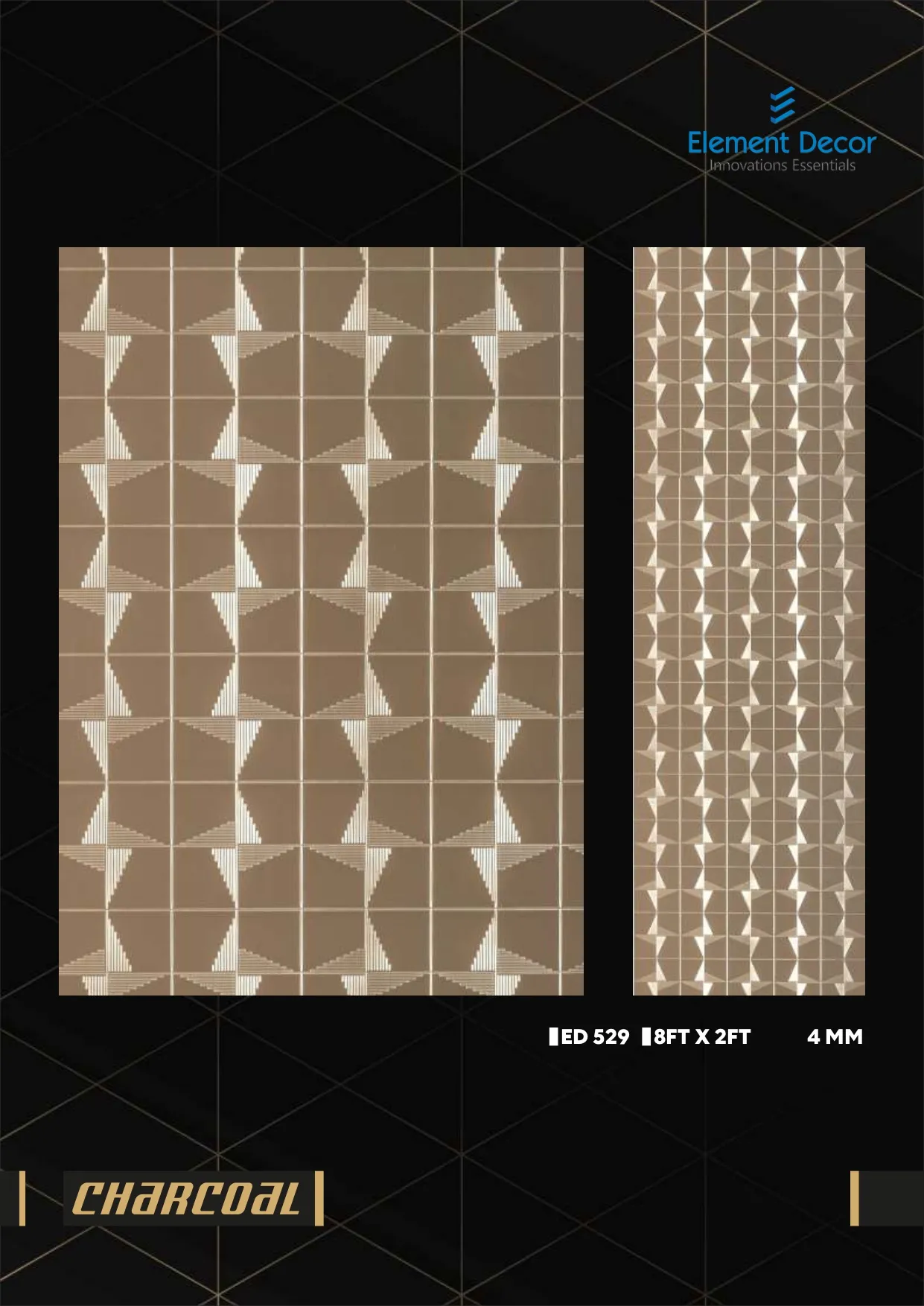 Charcoal Wall Louver ED 529 - Enhance Ventilation Efficiency