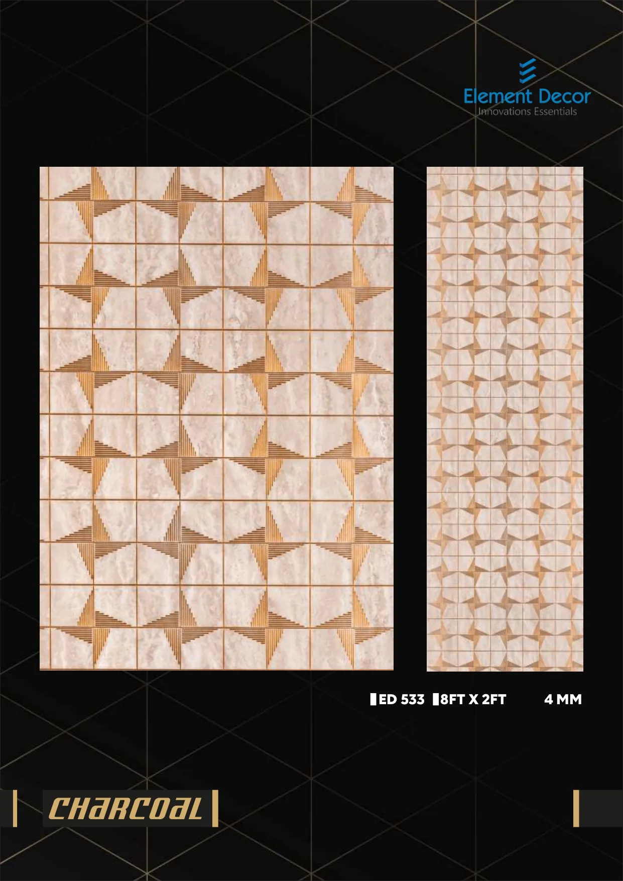 ED 533 Charcoal Wall Louver - Efficient Ventilation