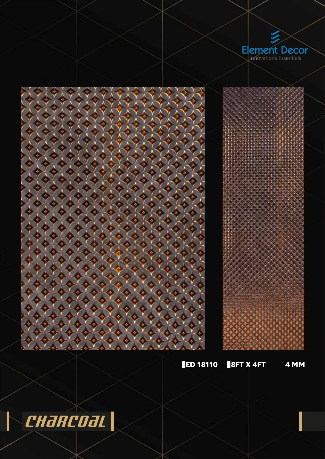 ED 18110 Charcoal Wall Louver - Efficient Airflow Control