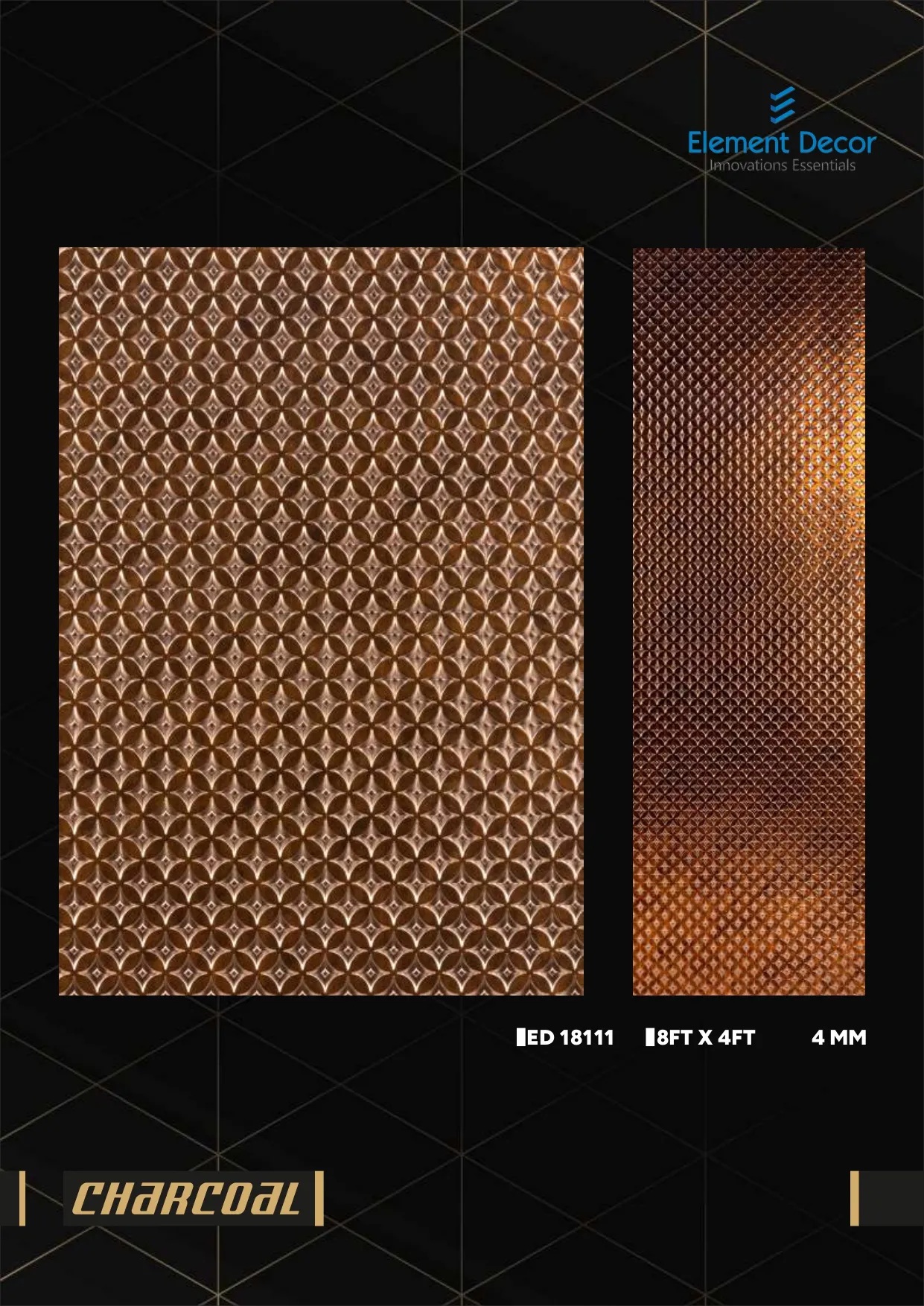 ED 18111 Charcoal Wall Louver - Enhanced Airflow Control