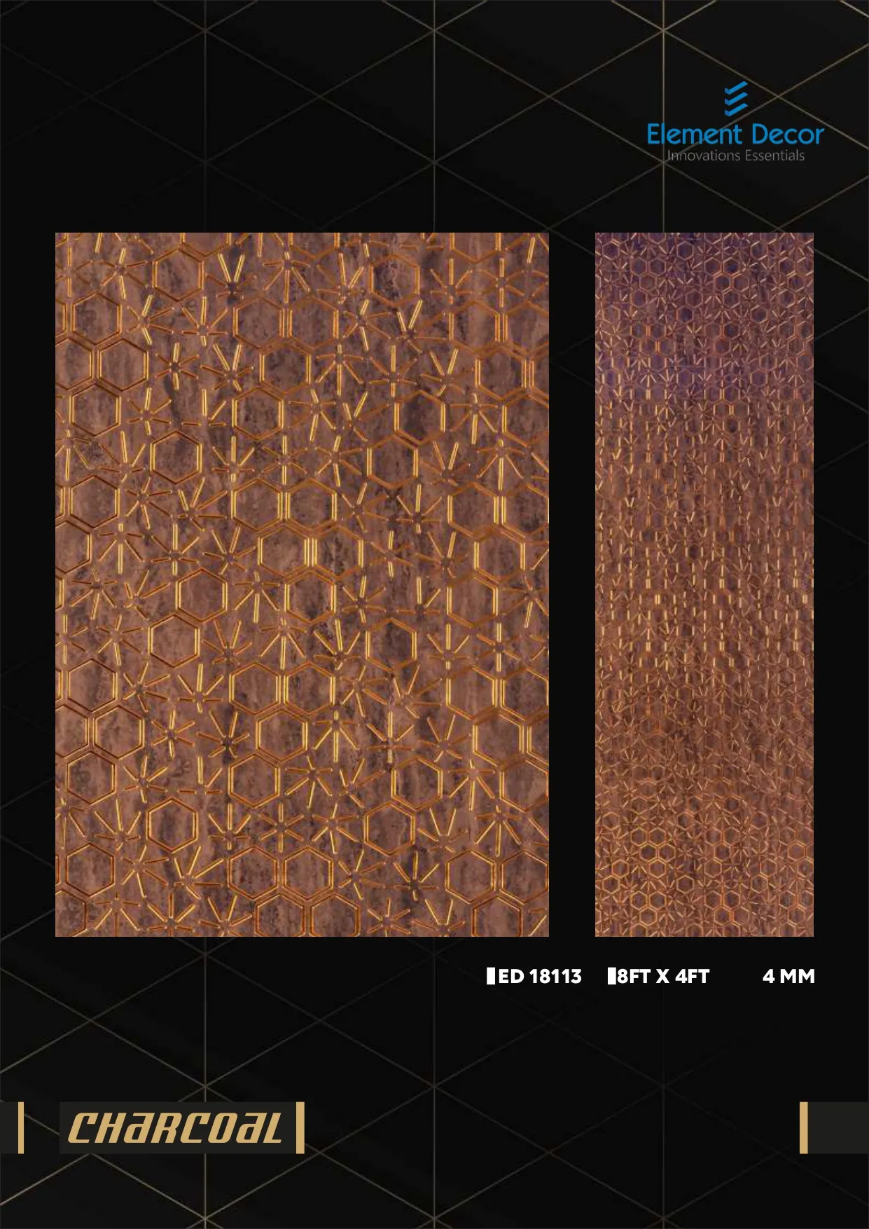 ED 18113 Charcoal Wall Louver - Efficient Airflow Control