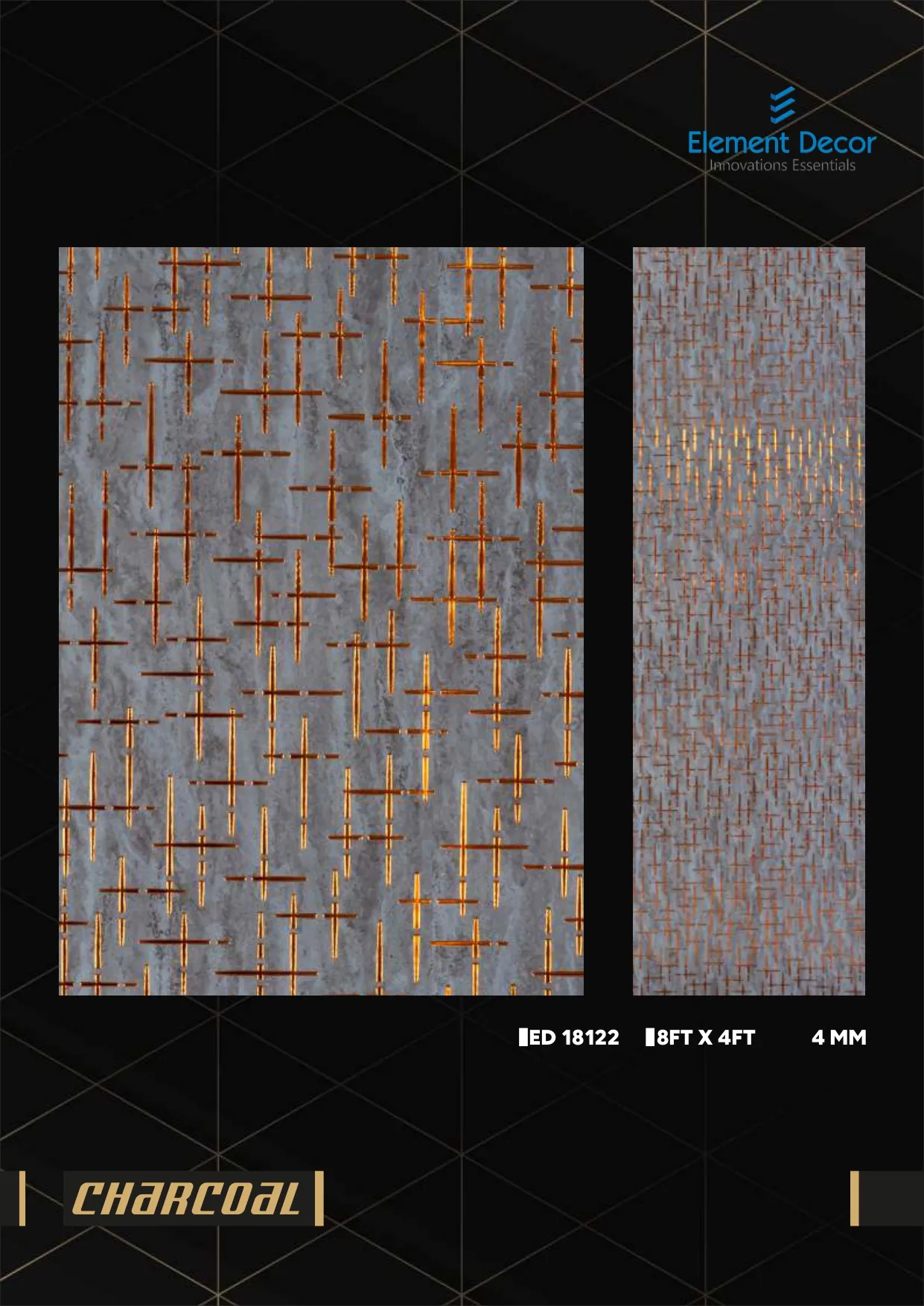 ED 18122 Charcoal Wall Louver - Efficient Airflow Control