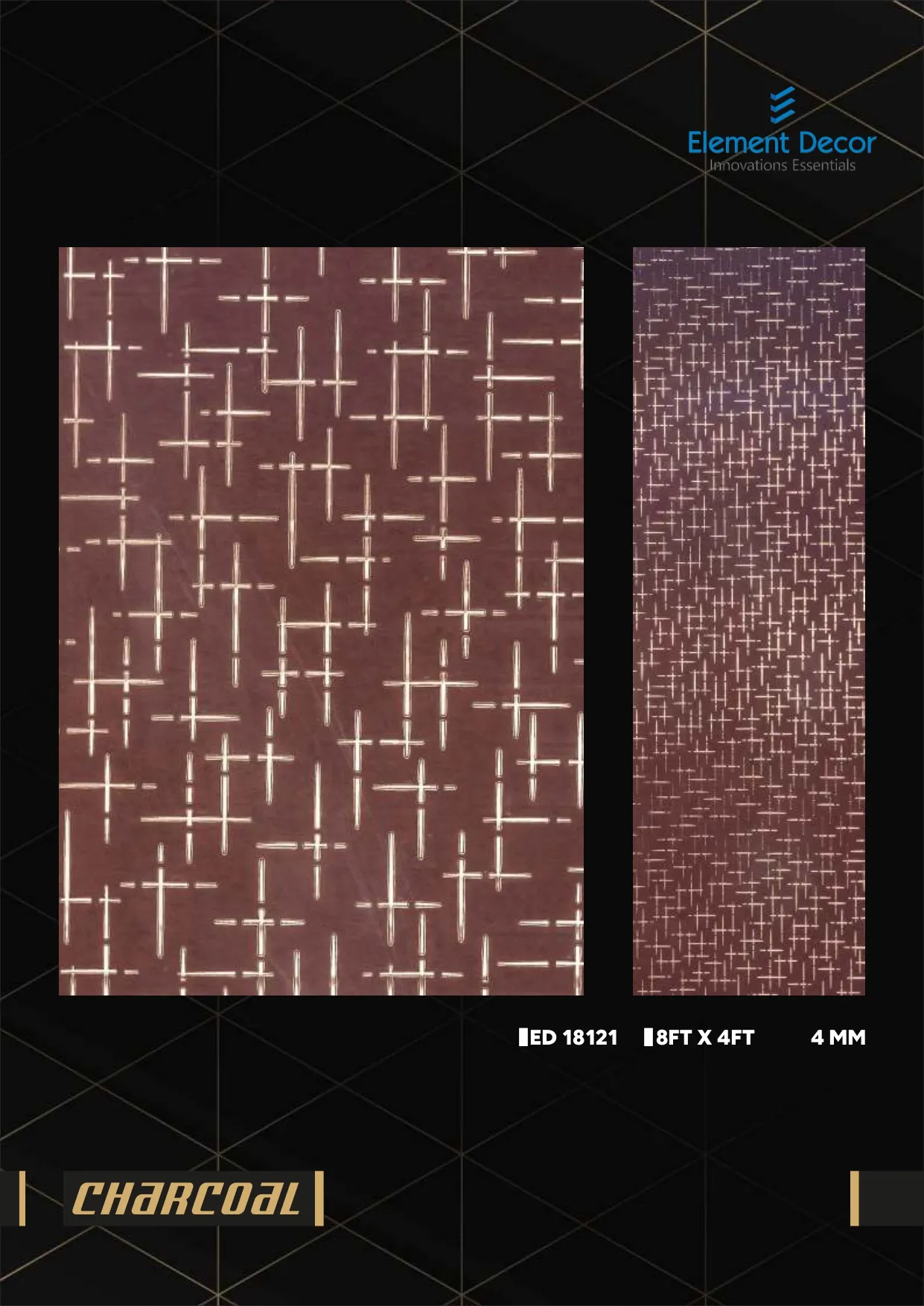 ED 18121 Charcoal Wall Louver - Enhanced Airflow Control