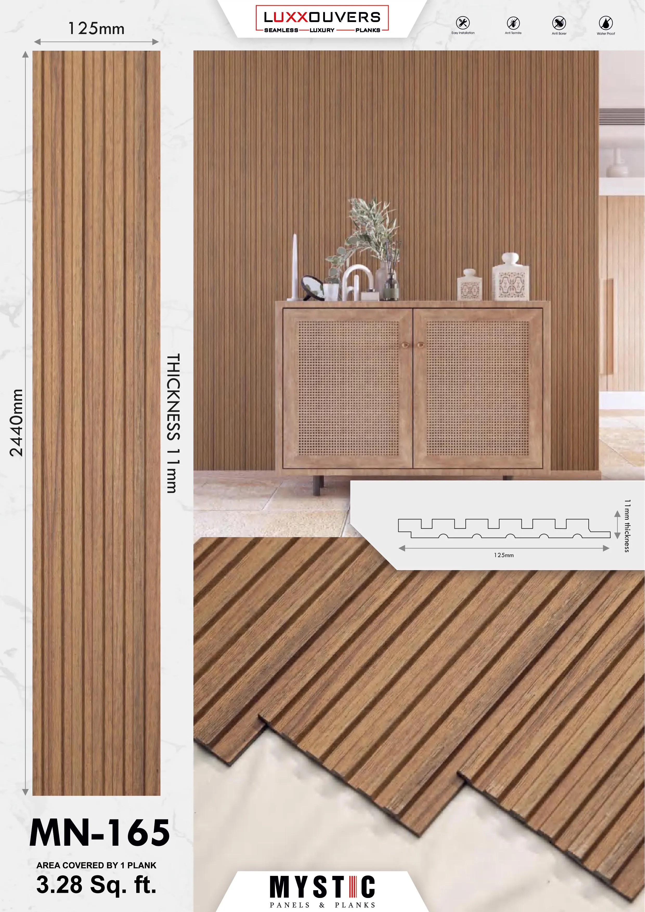 MN-153 Wall Panelling - Tuscany Charcoal