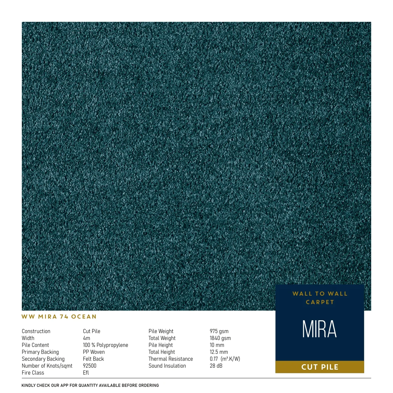 WW Mira Ocean 74 Carpet Tile – Stylish & Durable