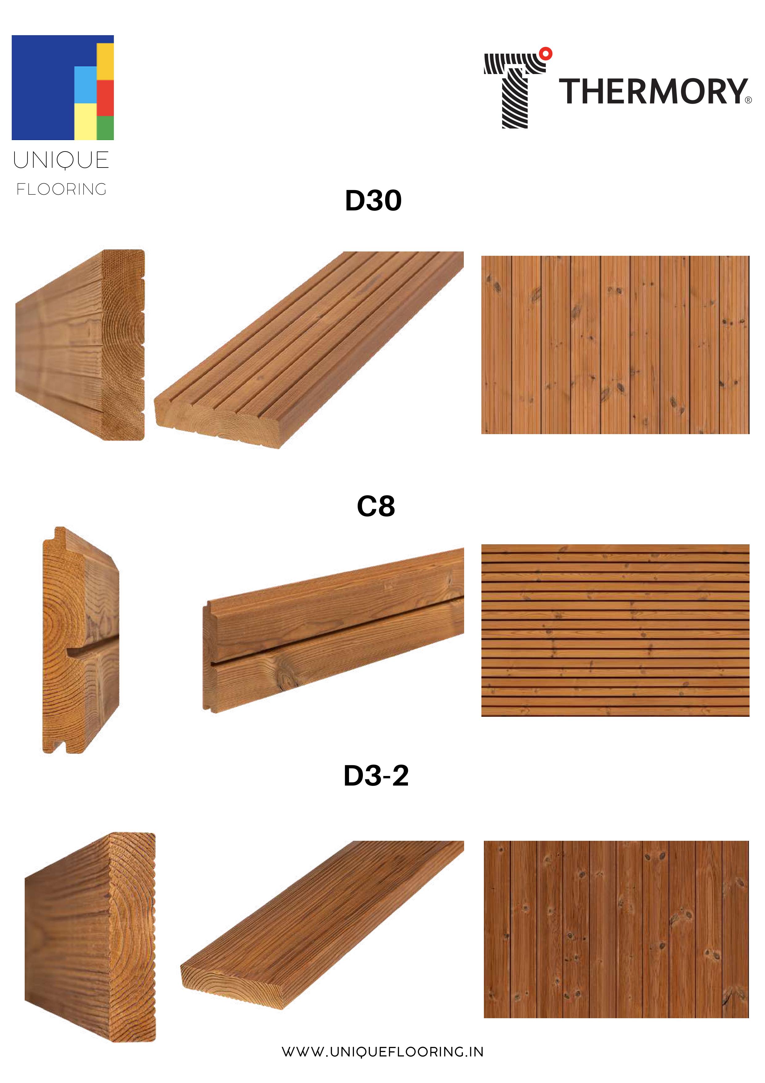 Thermo Pine Cladding & Decking Panels 115x26 / 140x26 / 92x26