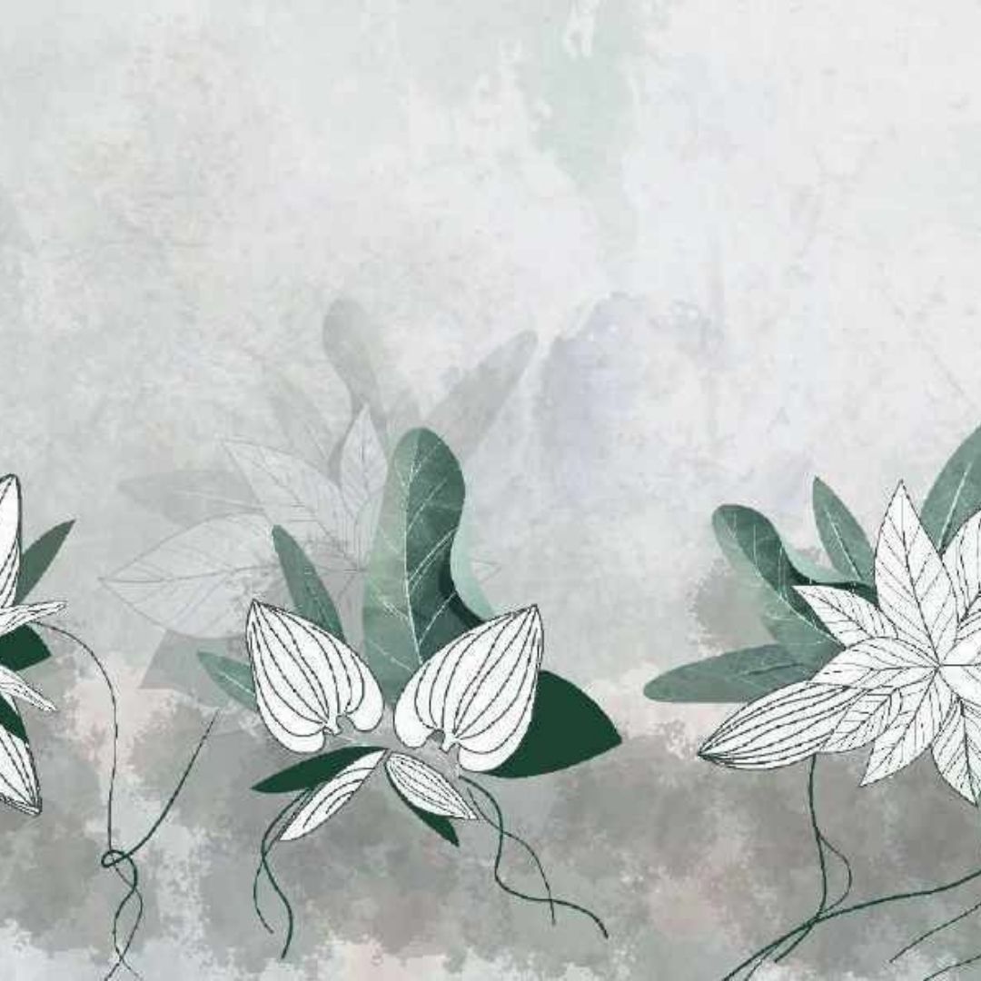 Exotic Lotus Leaves Tropical Wallpaper – Customized Collection