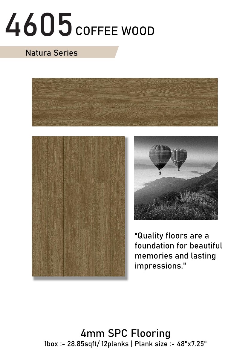 4605  COFFEE WOOD Galgoo Natura 4mm Laminate Flooring