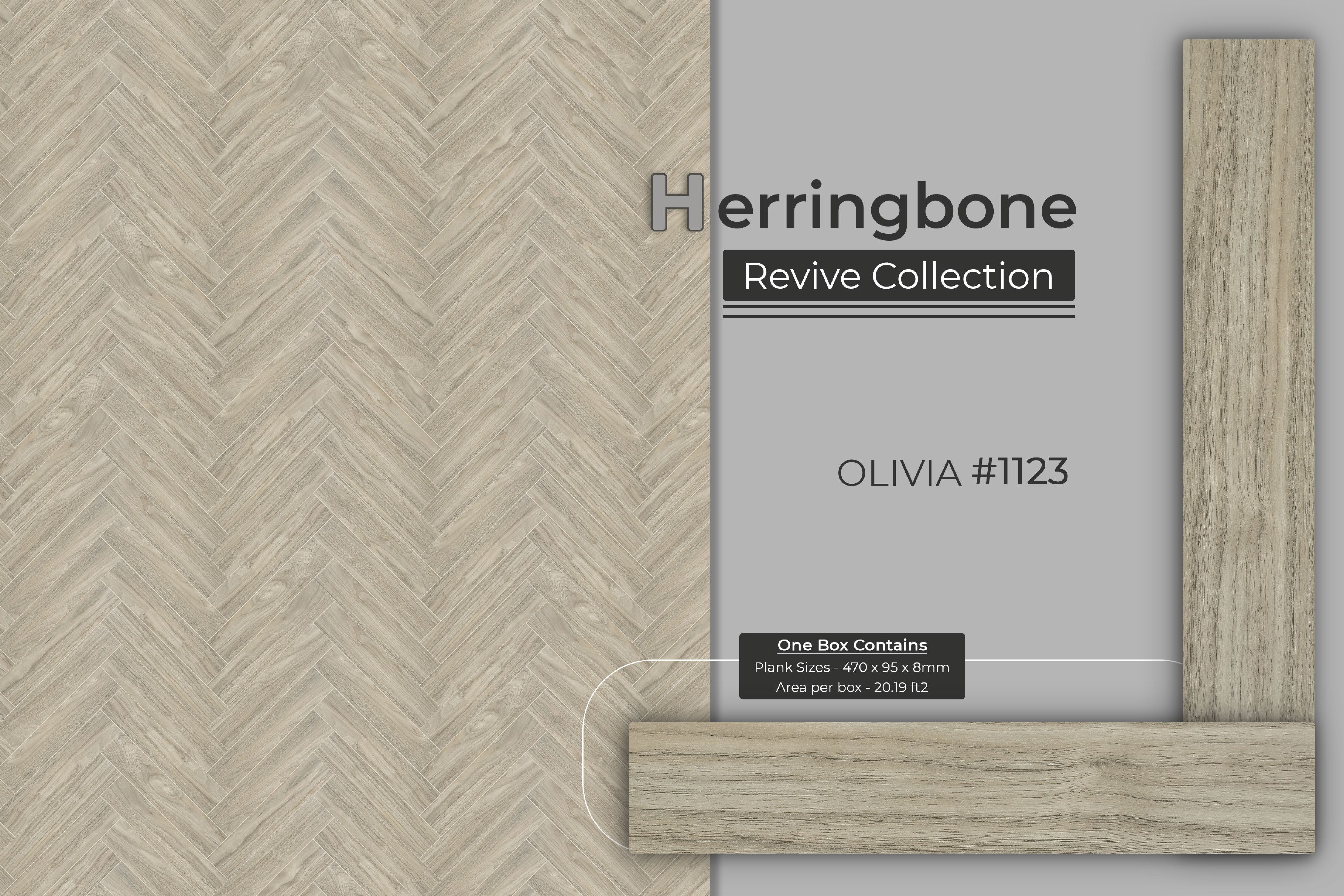 Kaara Lamiwood Herringbone 8mm Flooring - Olivia  #1123