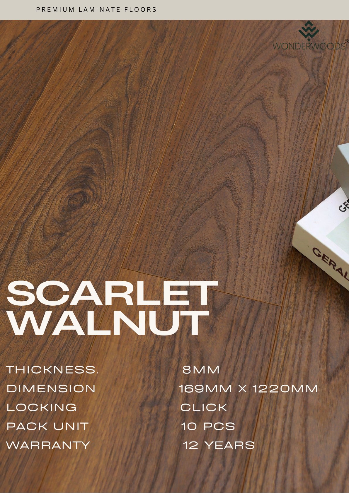 Scarlet Walnut 8mm Laminate Flooring – Origin Unique