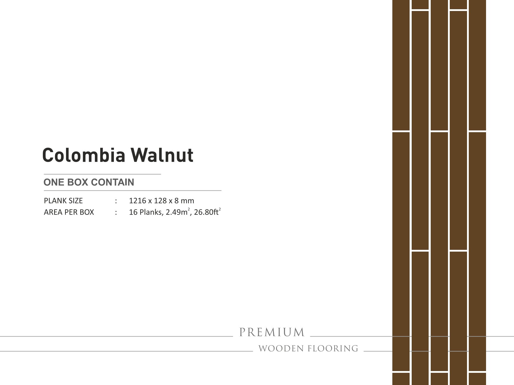 Defloors The Walnut - Colombia  Walnut 8mm Flooring