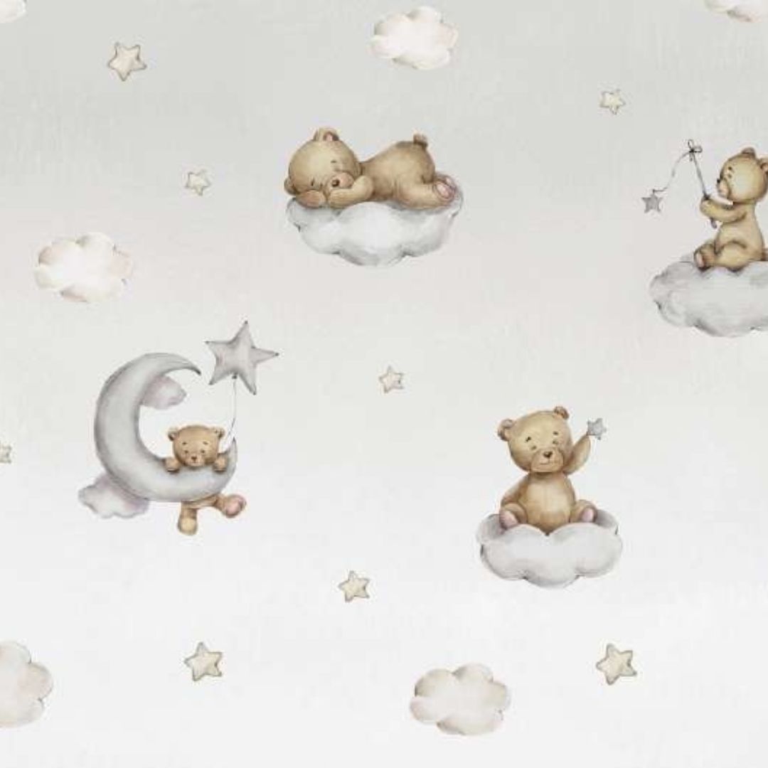 Kids Wallpaper Collection | Teddy On Clouds