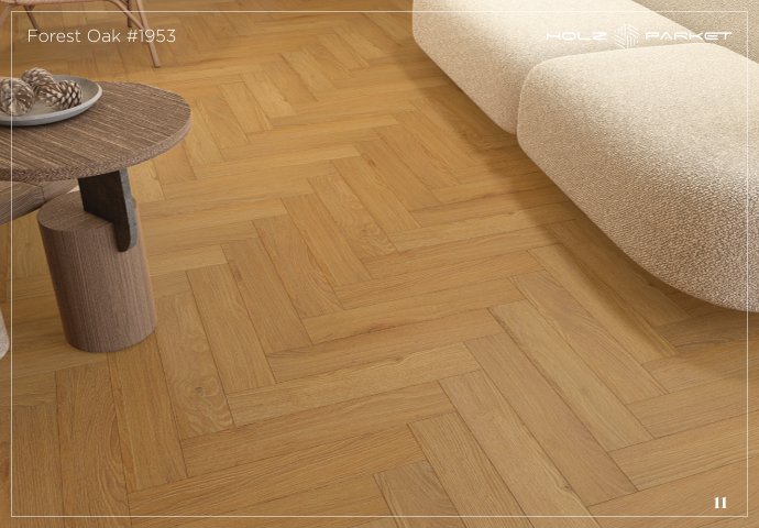 Kaara Lamiwood 8mm Herringbone Flooring – Forest Oak #1953