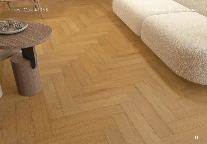Kaara Lamiwood 8mm Herringbone Flooring – Forest Oak #1953