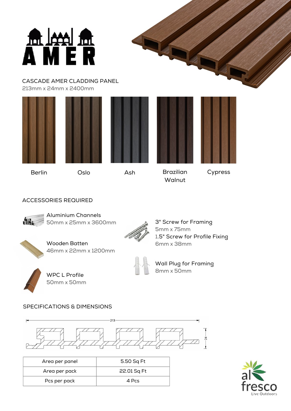 CASCADE AMER Wonderwood Wall Cladding – Stylish & Durable Panels