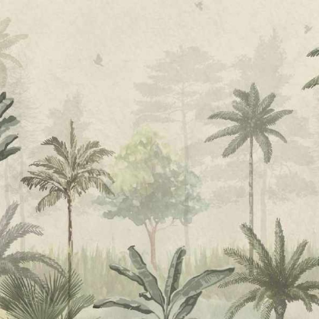 Transform Your Space with Tropical Forest Custom Wallpaper