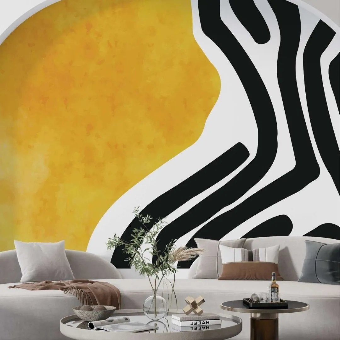 Custom Sunlit Abstract Wallpaper - Personalized Wall Art