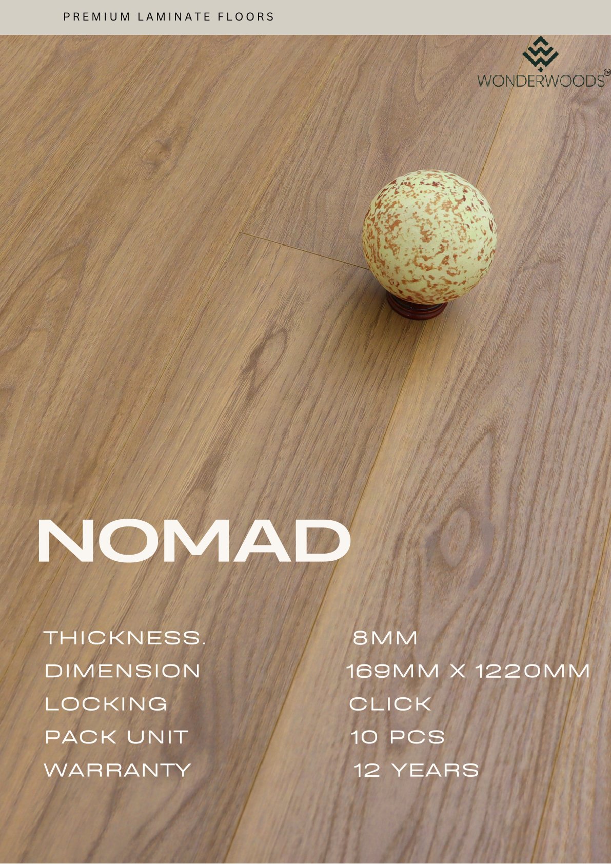 NOMAD 8mm Unique Laminate Flooring – Durable & Stylish