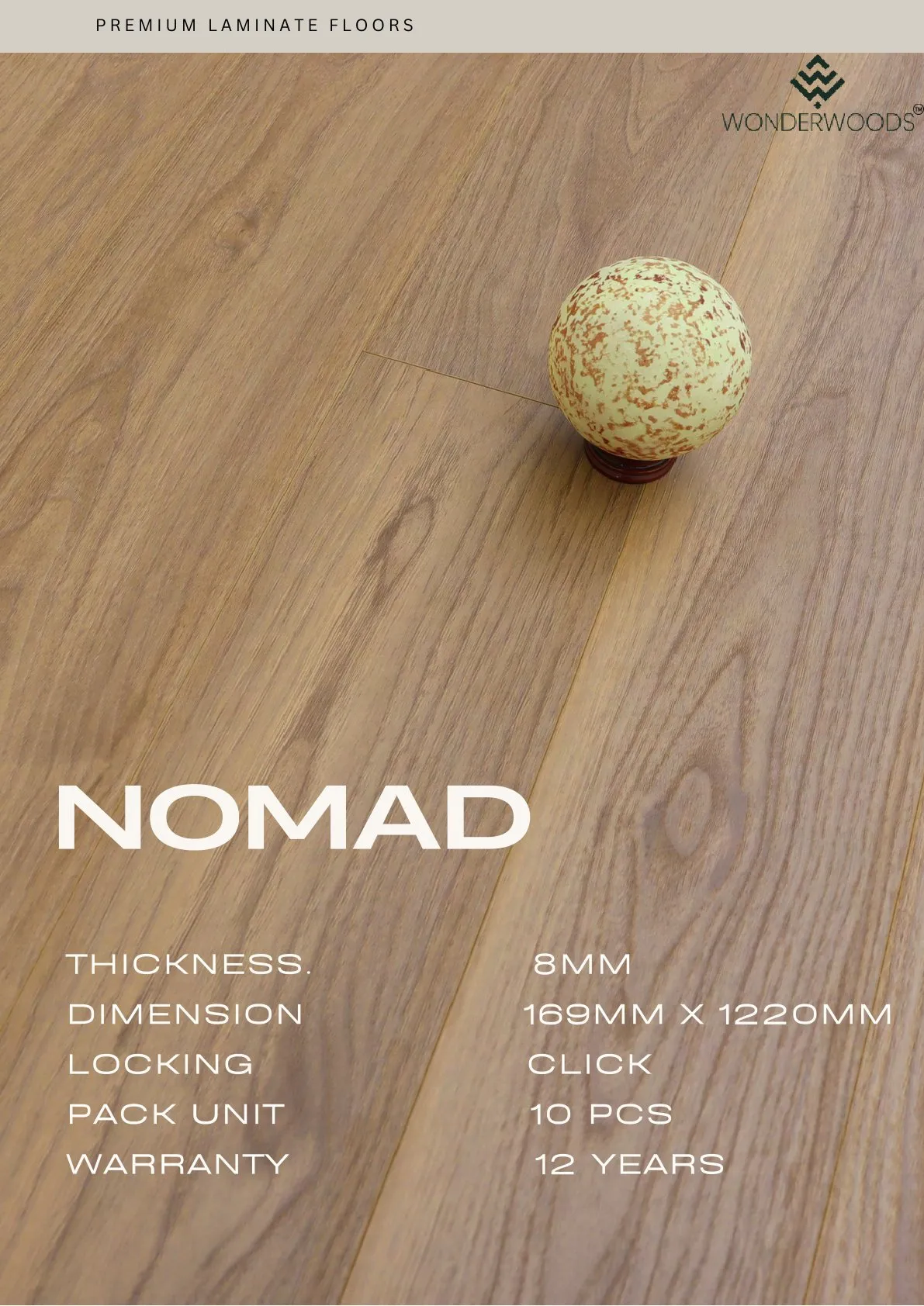 NOMAD 8mm Unique Laminate Flooring – Durable & Stylish