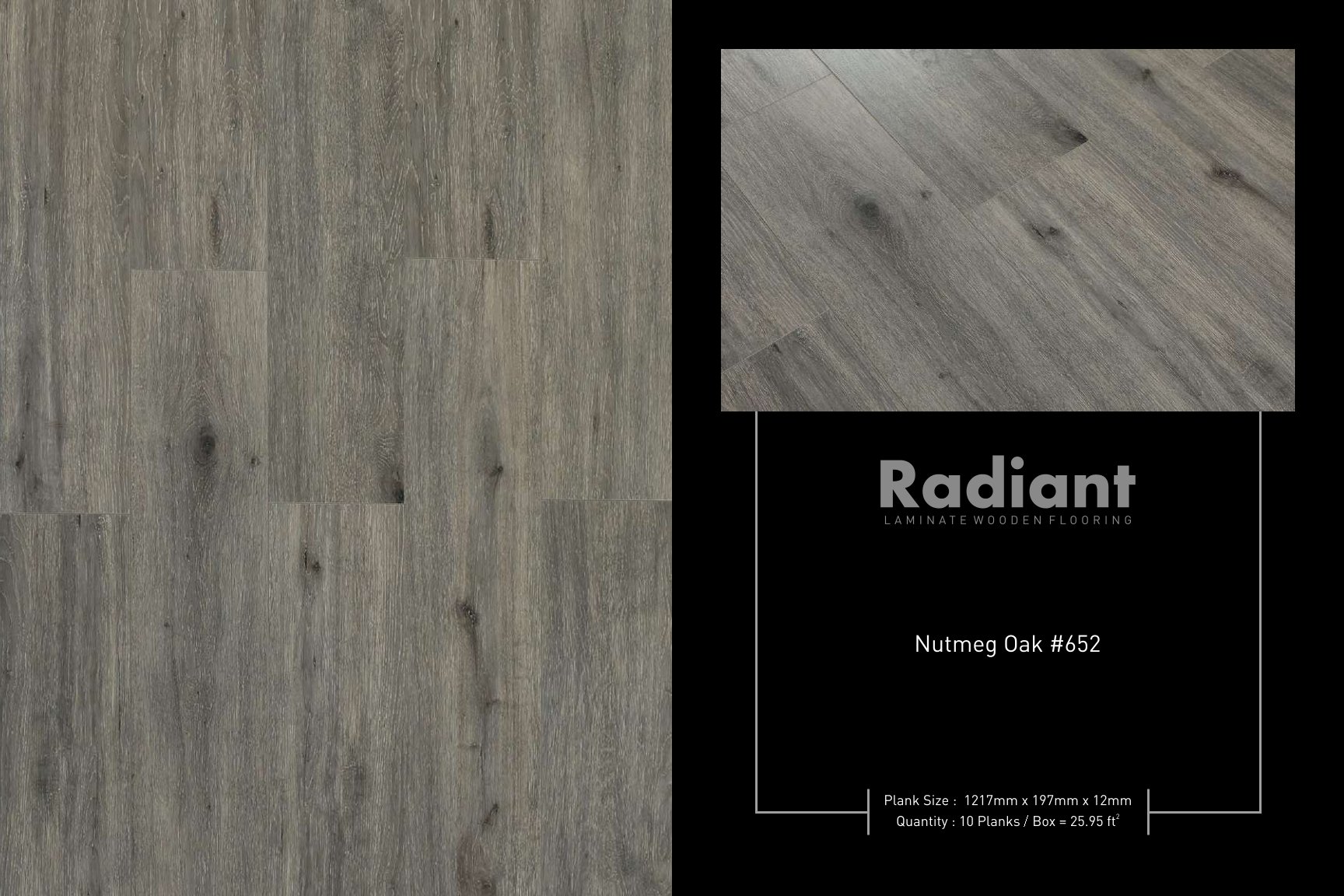 Nutmeg Oak #652 Radiant Lamiwood Laminate Flooring