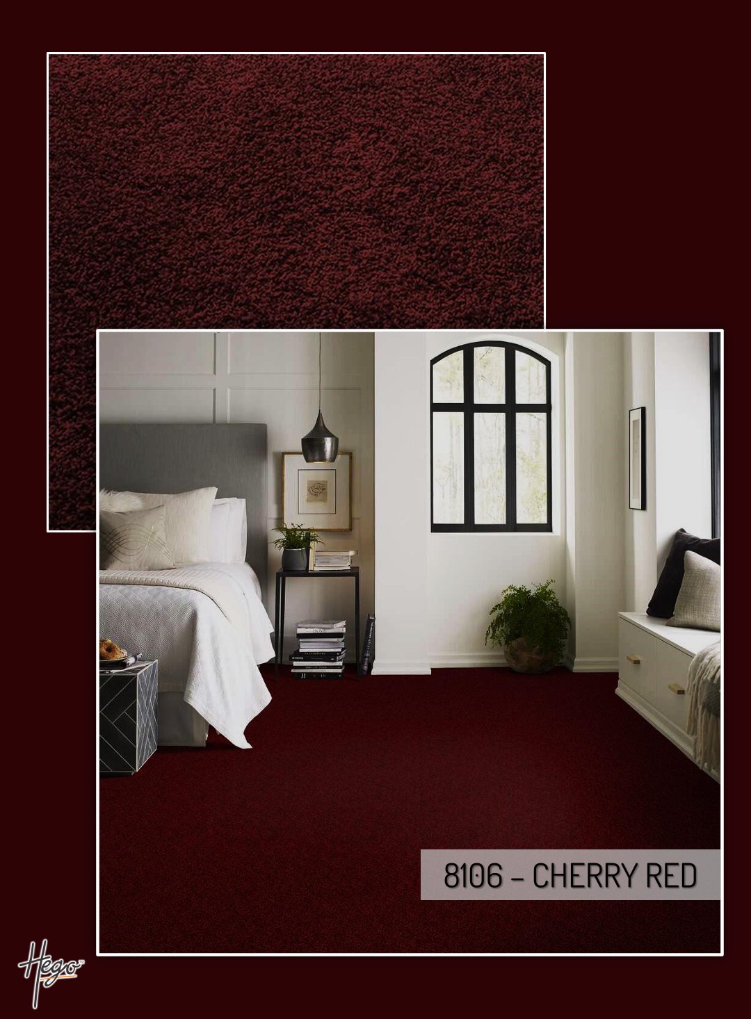HEGO Silky Plus Carpet Roll 8106 - Cherry Red