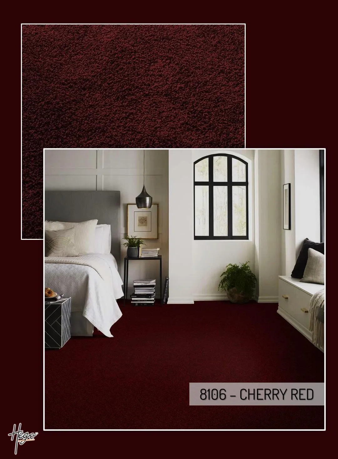 HEGO Silky Plus Carpet Roll 8106 - Cherry Red