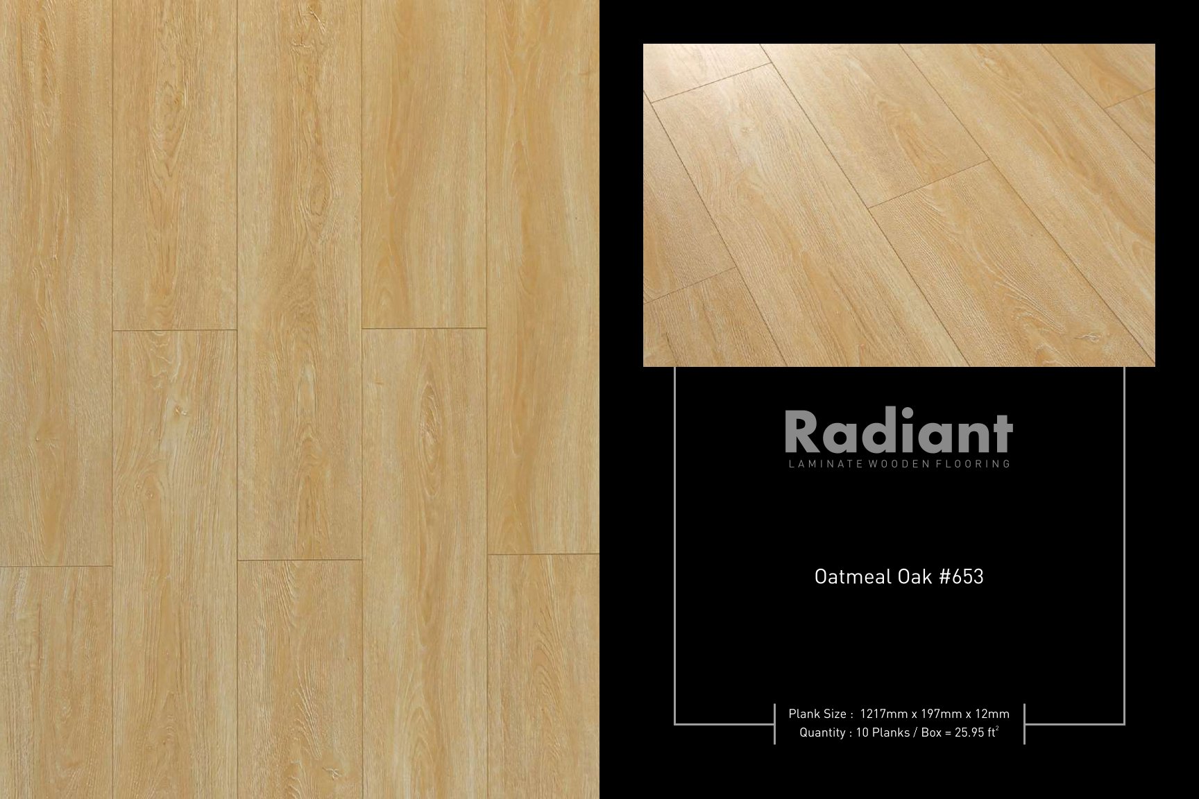 Oatmeal Oak #653 Radiant Laminate Wood Flooring