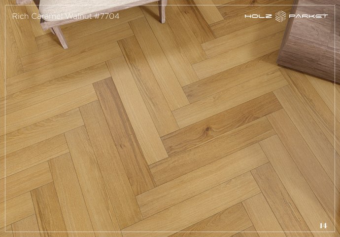 Rich Caramel Walnut #7704 - Lamiwood Laminate Flooring