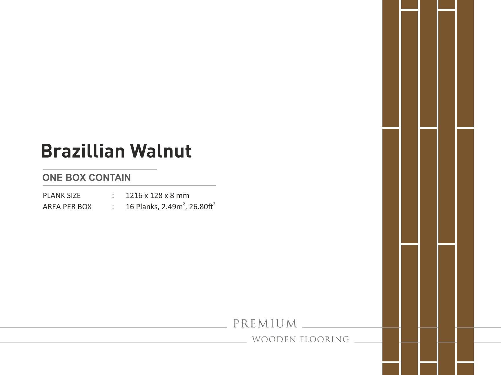 Defloors The Walnut - Brazillian  Walnut 8mm Flooring