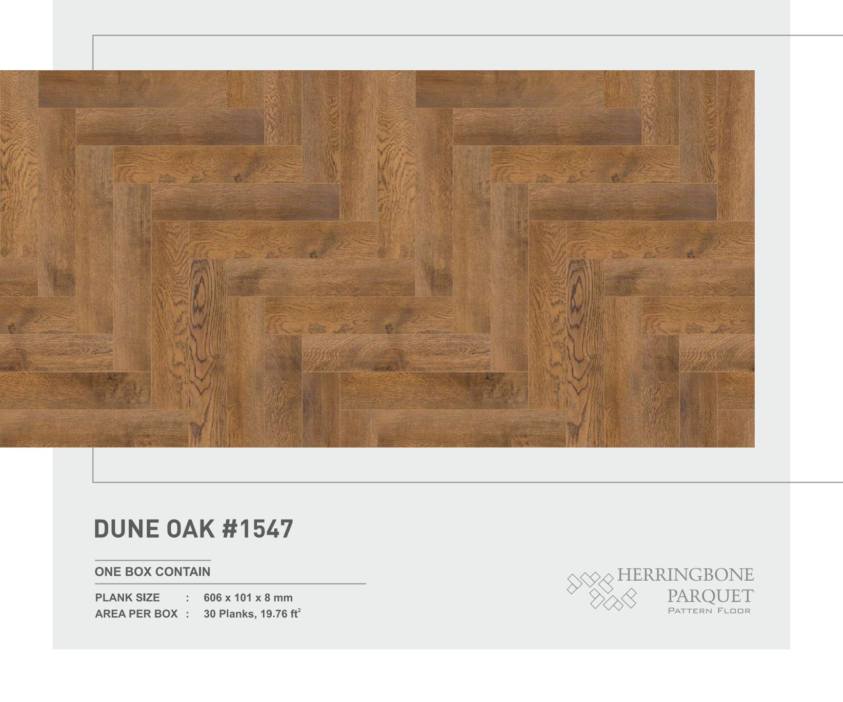 Defloors Herringbone dune  Oak #1547 – 8mm