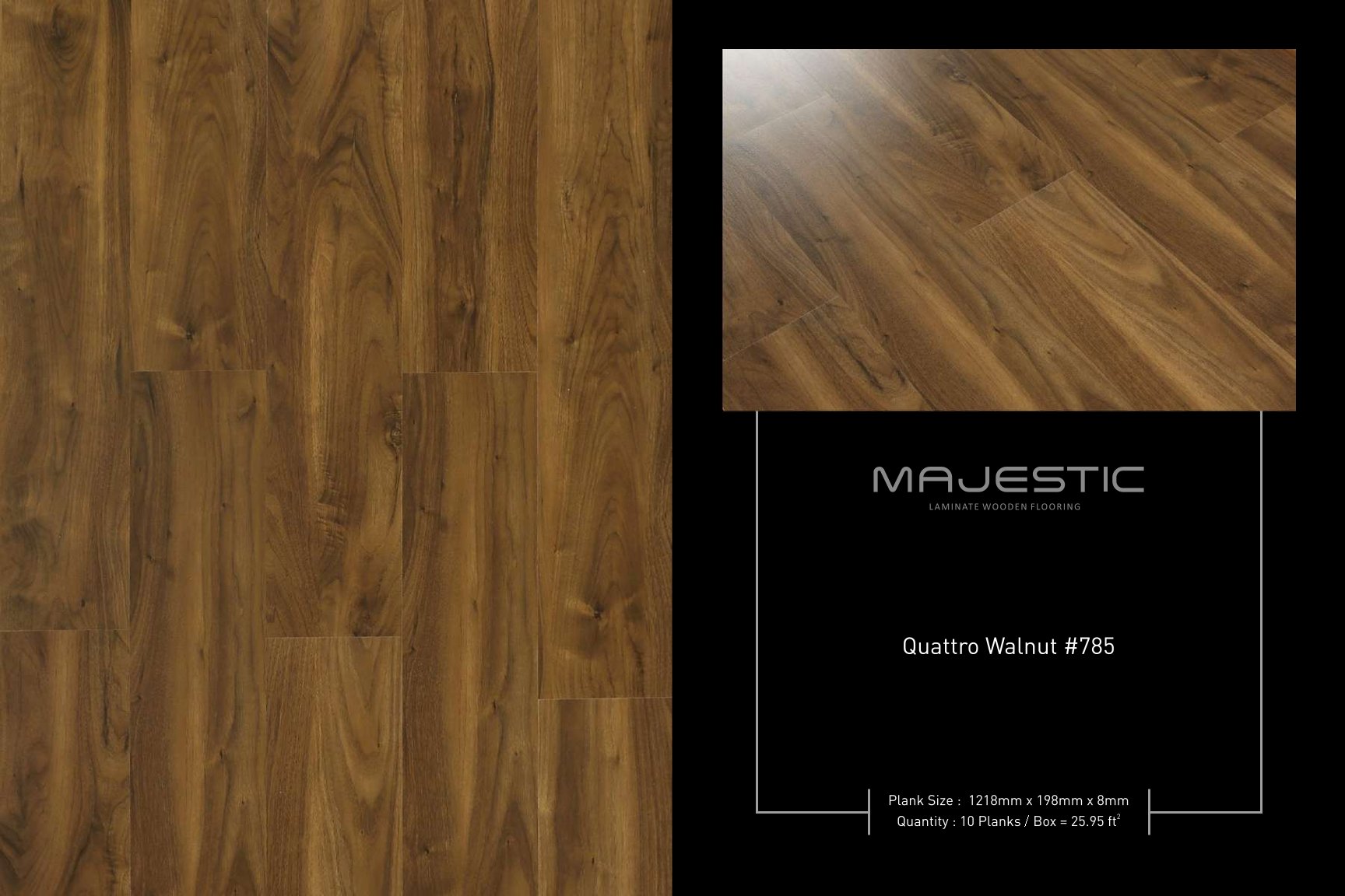 QUATTRO WALNUT #785 Majestic Laminate Wood Flooring