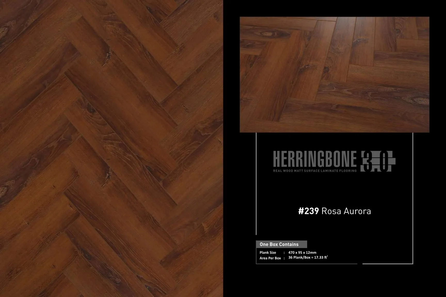 Kaara Herringbone 3.0 Laminate Flooring – 12mm #239- rose aurora
