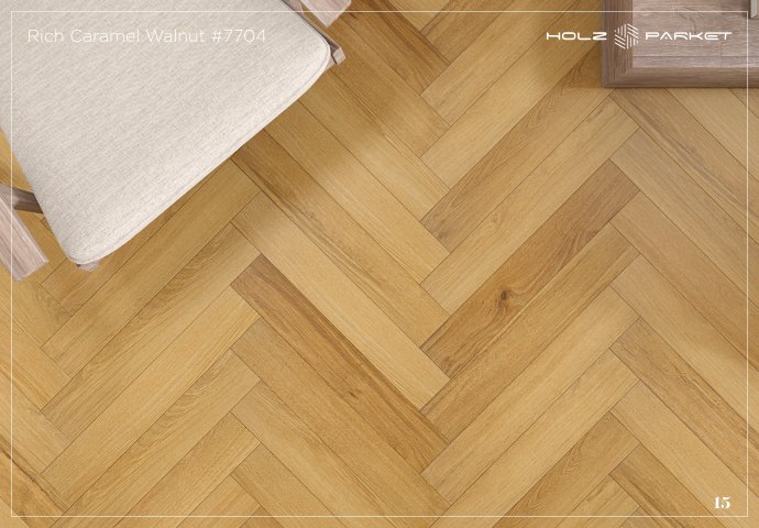 Rich Caramel Walnut #7704 - Lamiwood Laminate Flooring