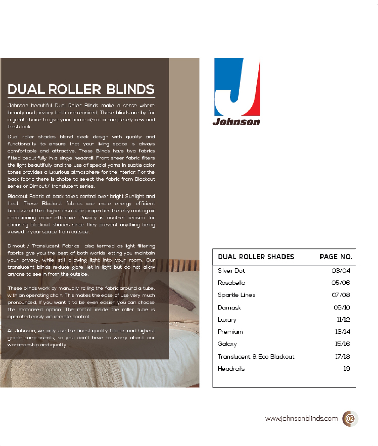 Johnson Roller Dual Blind Collection