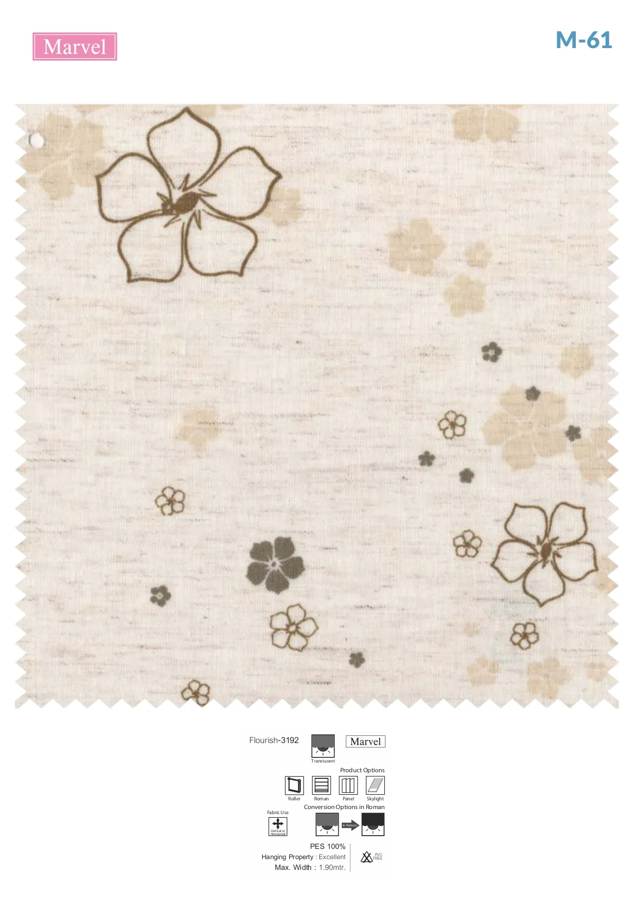 Marvel Roller Blind Flourish Collection