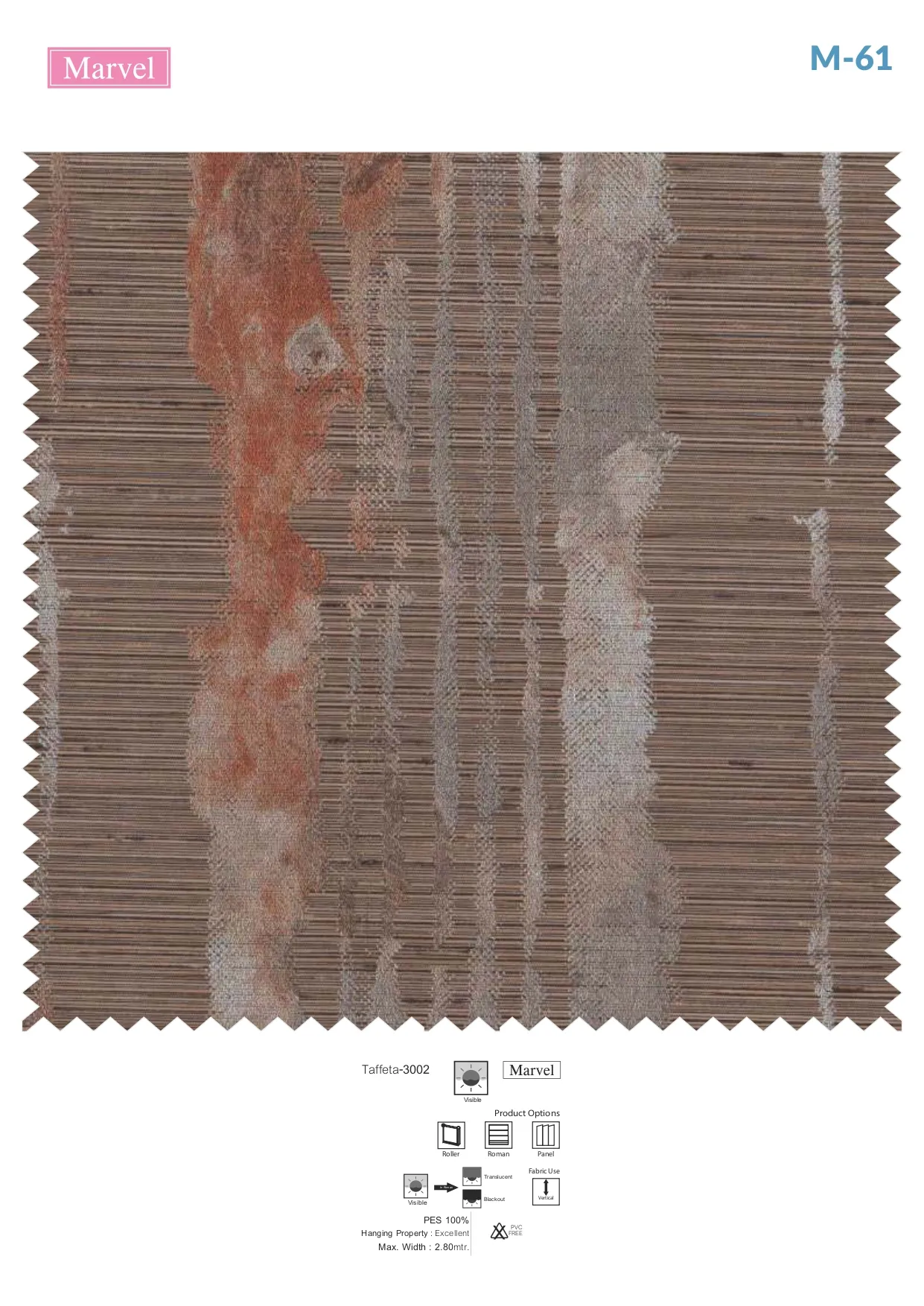 Marvel Roller Blind Taffeta Collection
