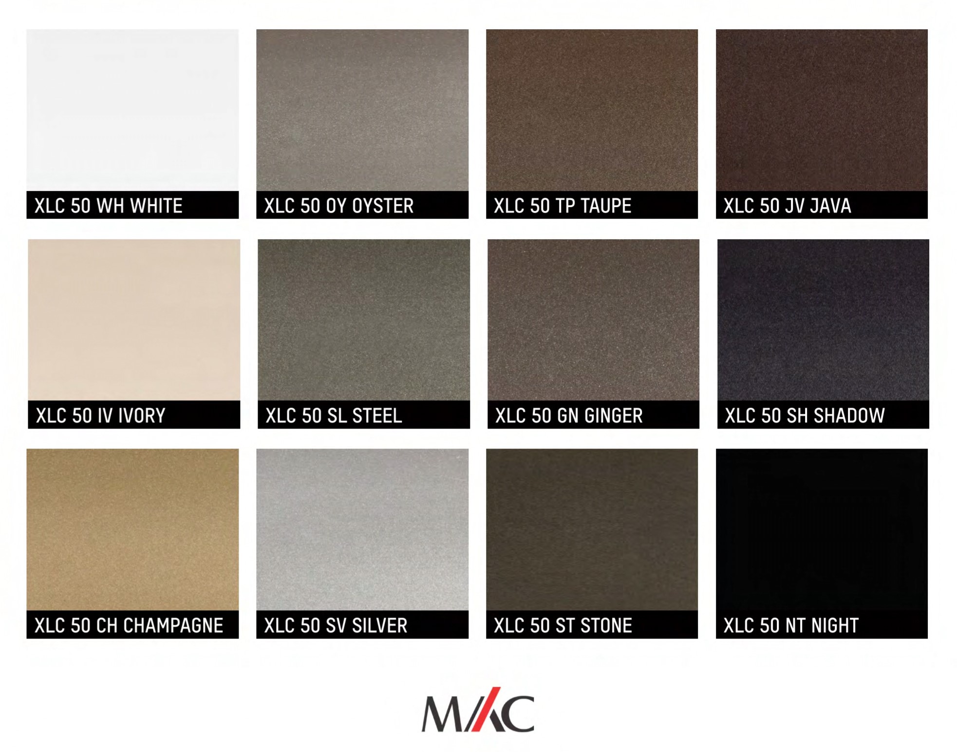 Mac Metal Venetian Blind - XL Colors 50mm Collection