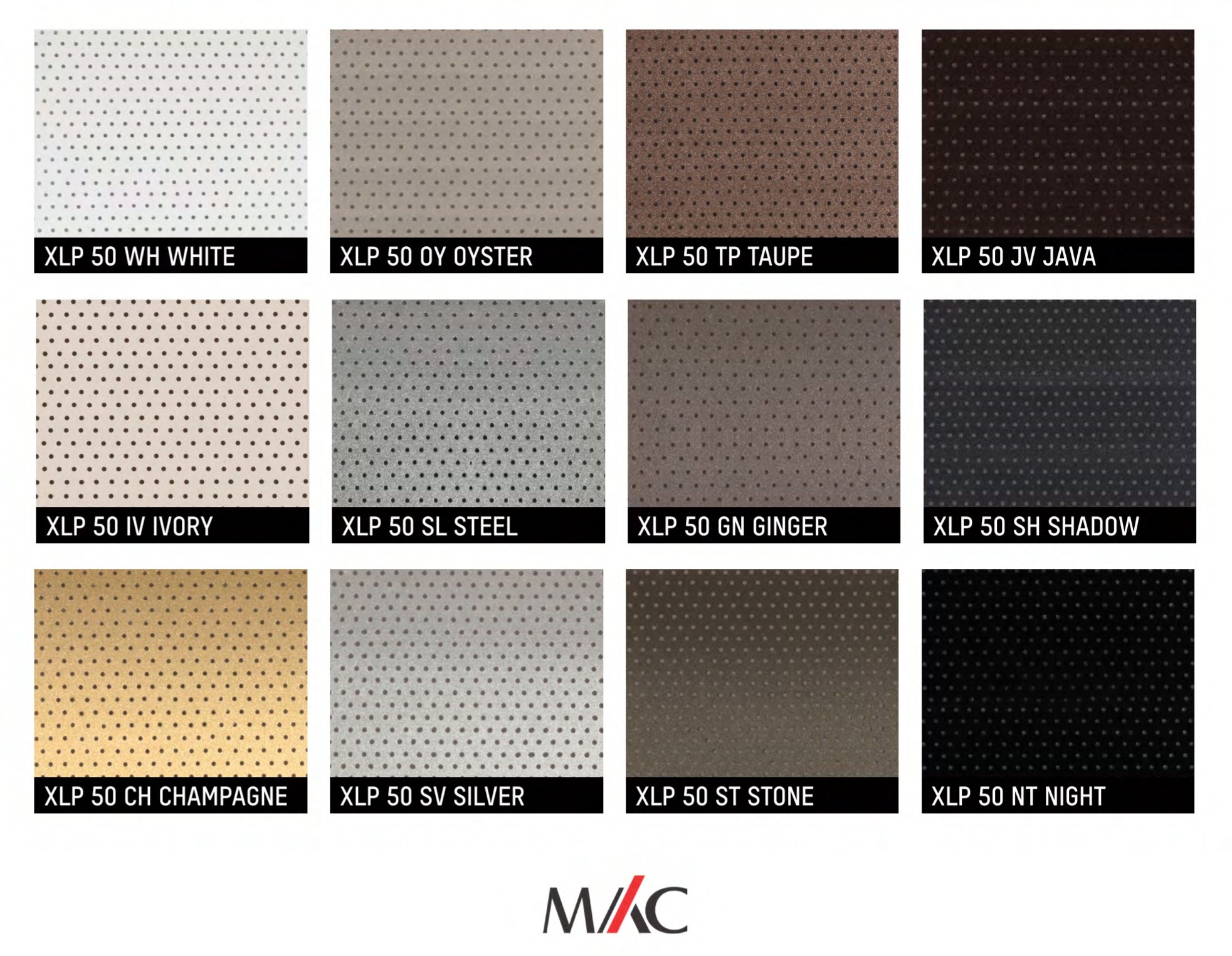 Mac Metal Venetian Blind - XL Perforated 50mm Collection