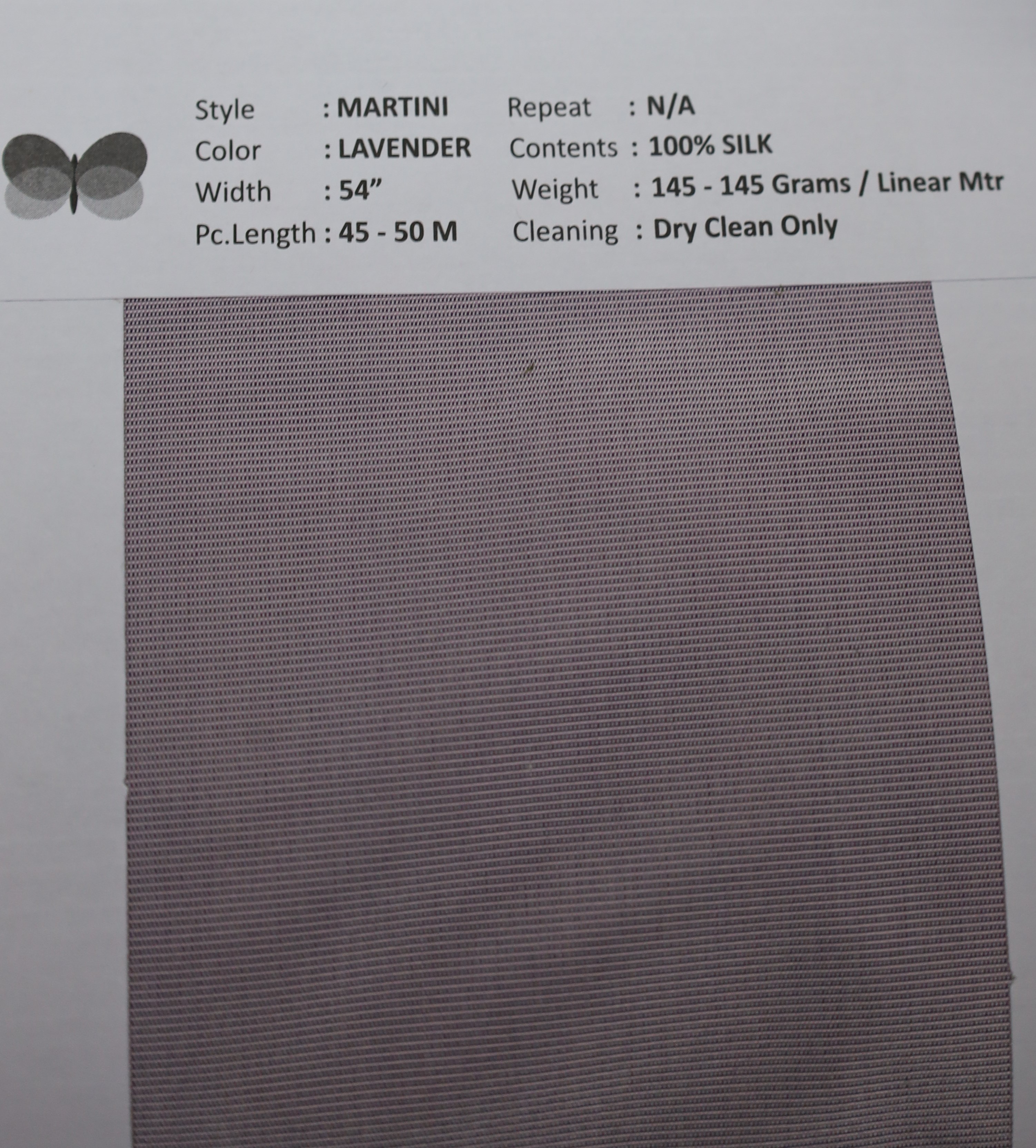 Martine Lavender || Silk Fabric