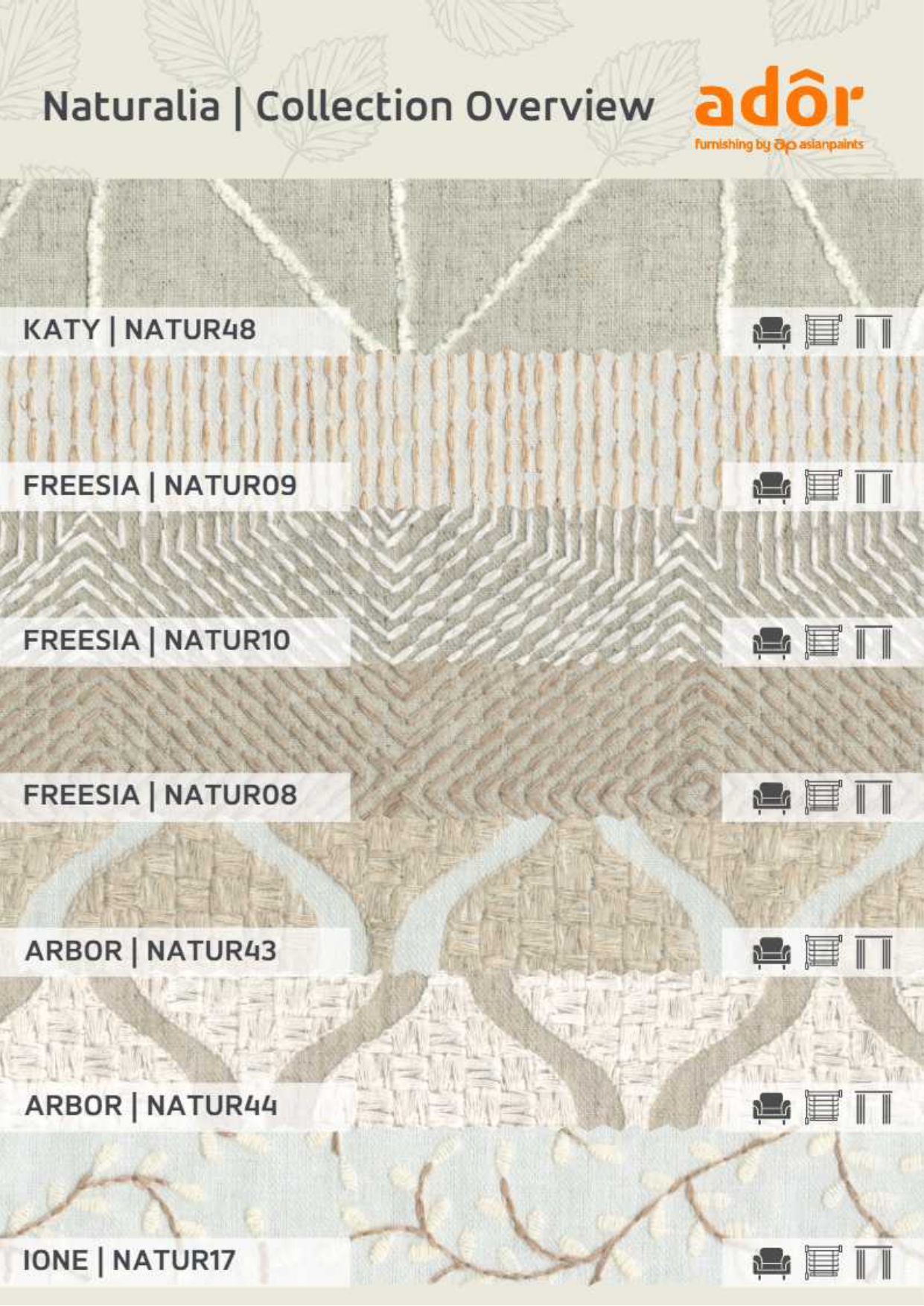 Naturalia - AP : Adore Embroidery Fabric