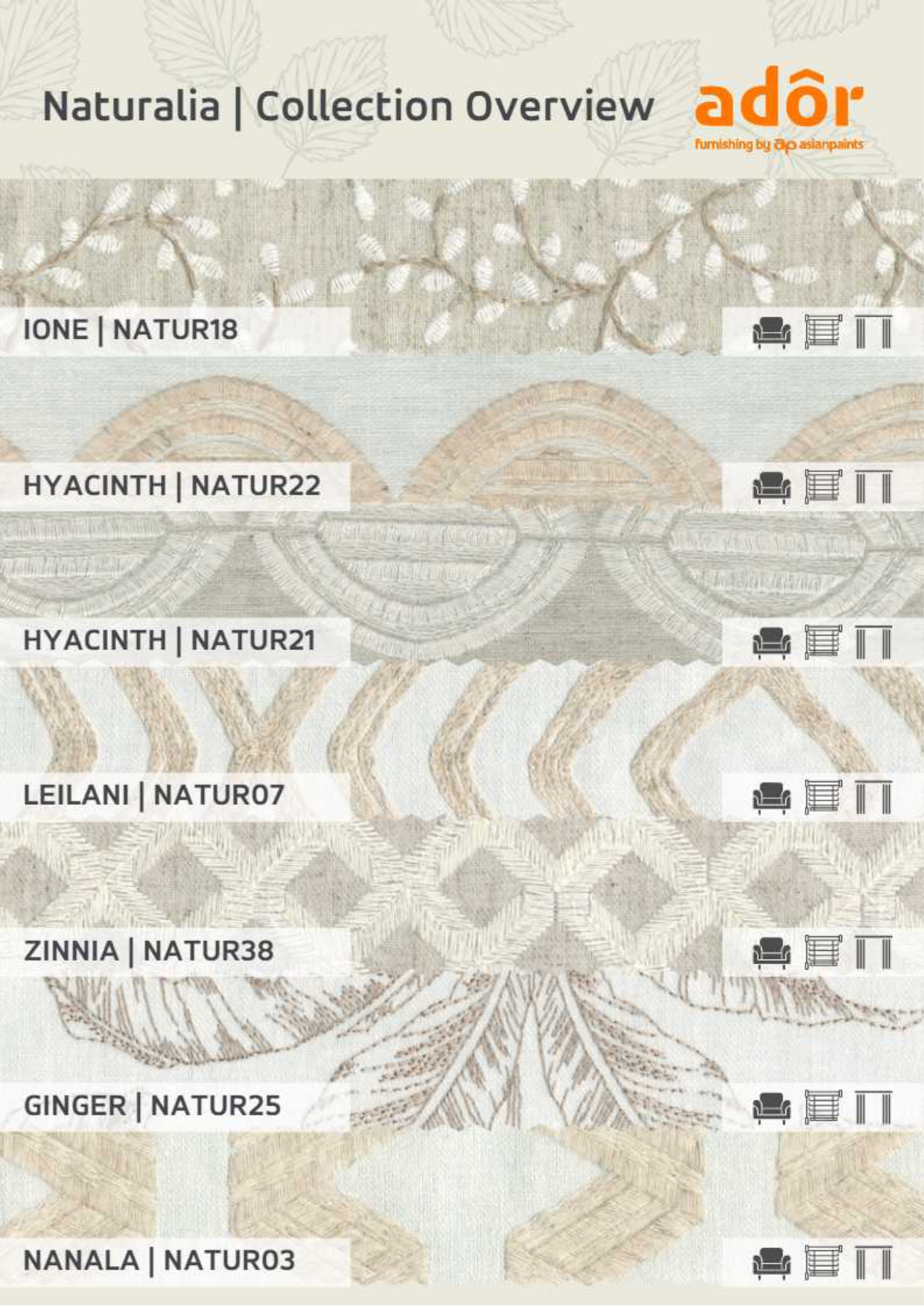 Naturalia - AP : Adore Embroidery Fabric