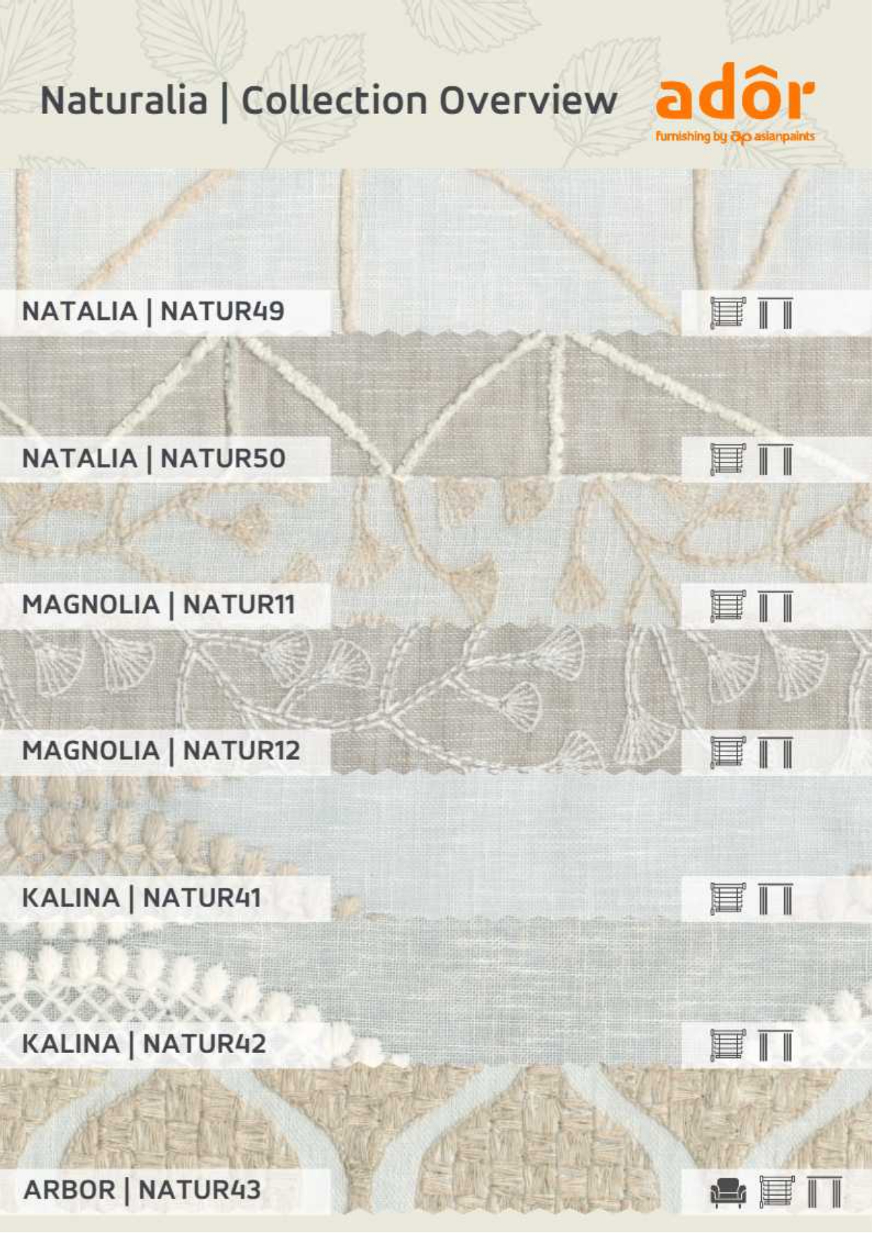 Naturalia - AP : Adore Embroidery Fabric