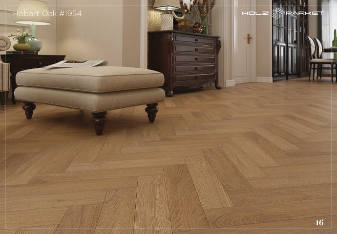 Kaara Lamiwood 8mm Herringbone Flooring – Hobart Oak #1954