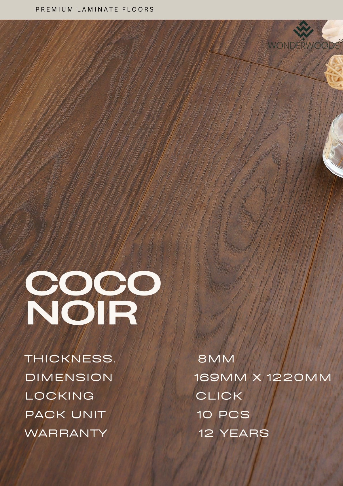 Coco Noir - 8mm Origin Unique Laminate Flooring