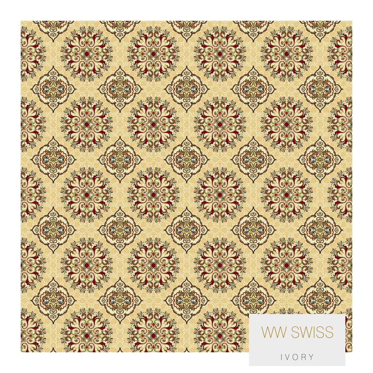 Divine Wilton Smart Swiss Carpet Roll - Ivory