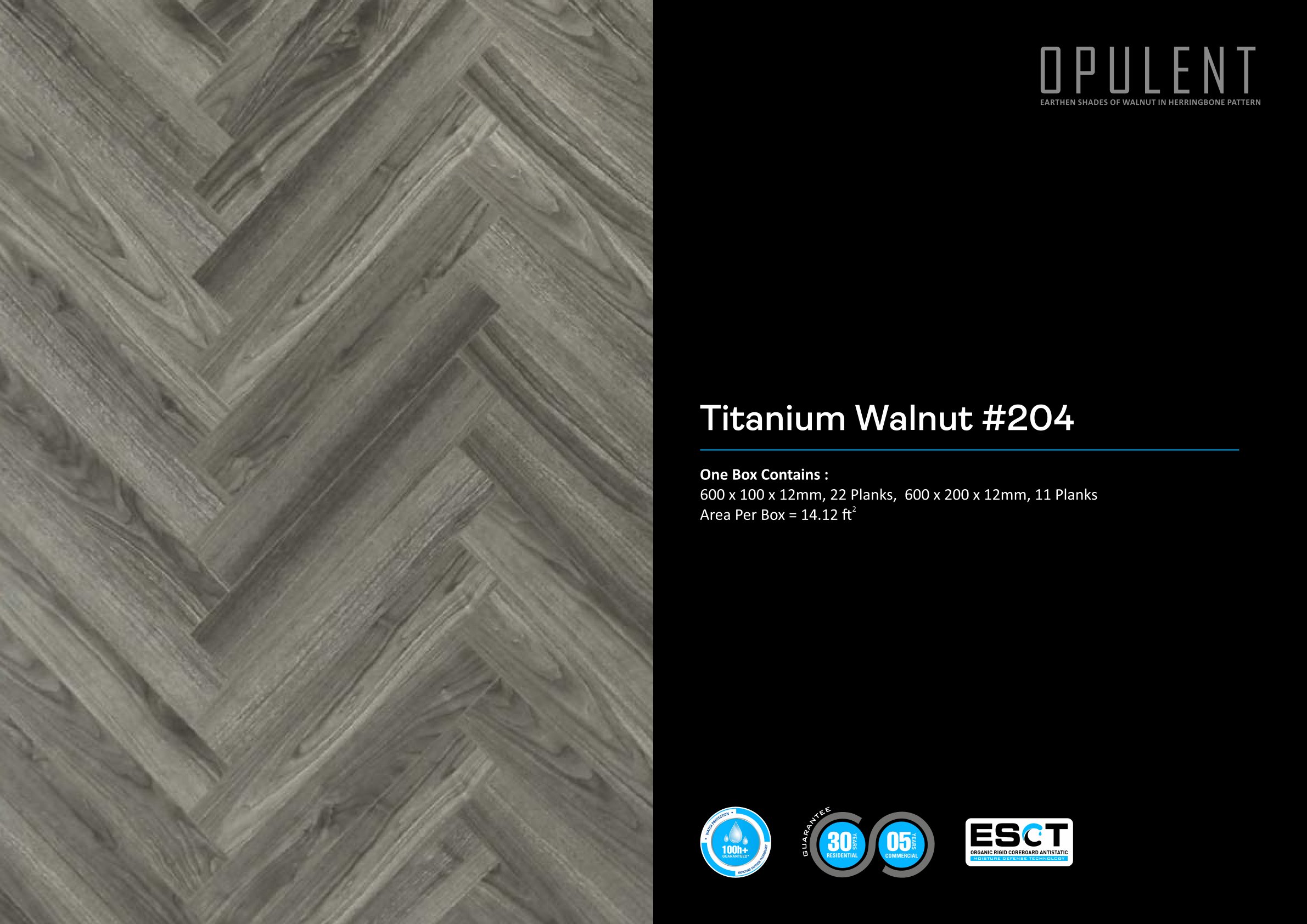 Titanium Walnut #204 - 12MM Lamiwood Laminate Flooring