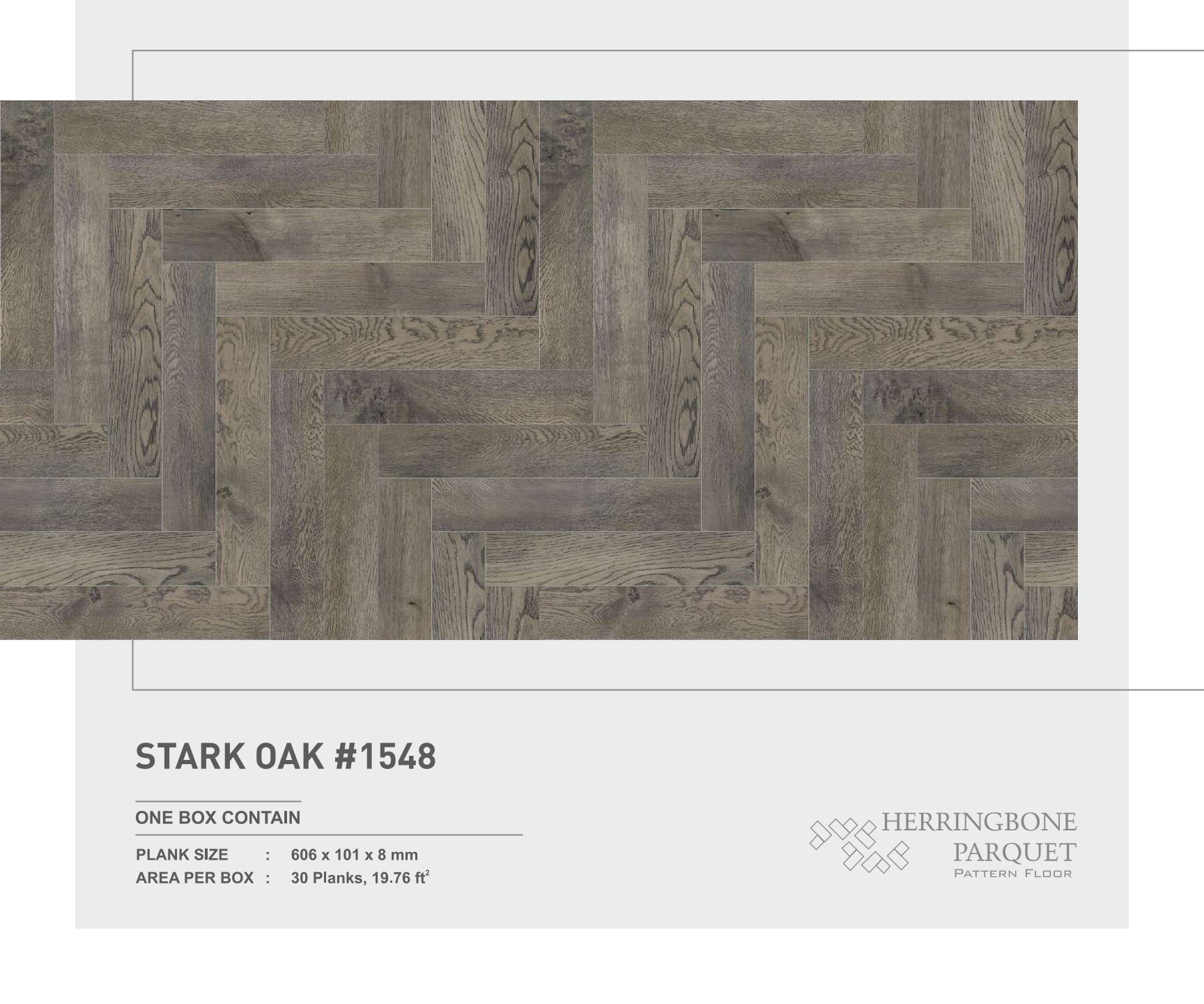 Defloors Herringbone Stark  Oak #1548 – 8mm