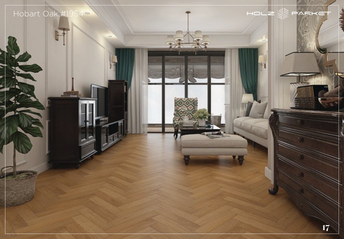 Kaara Lamiwood 8mm Herringbone Flooring – Hobart Oak #1954