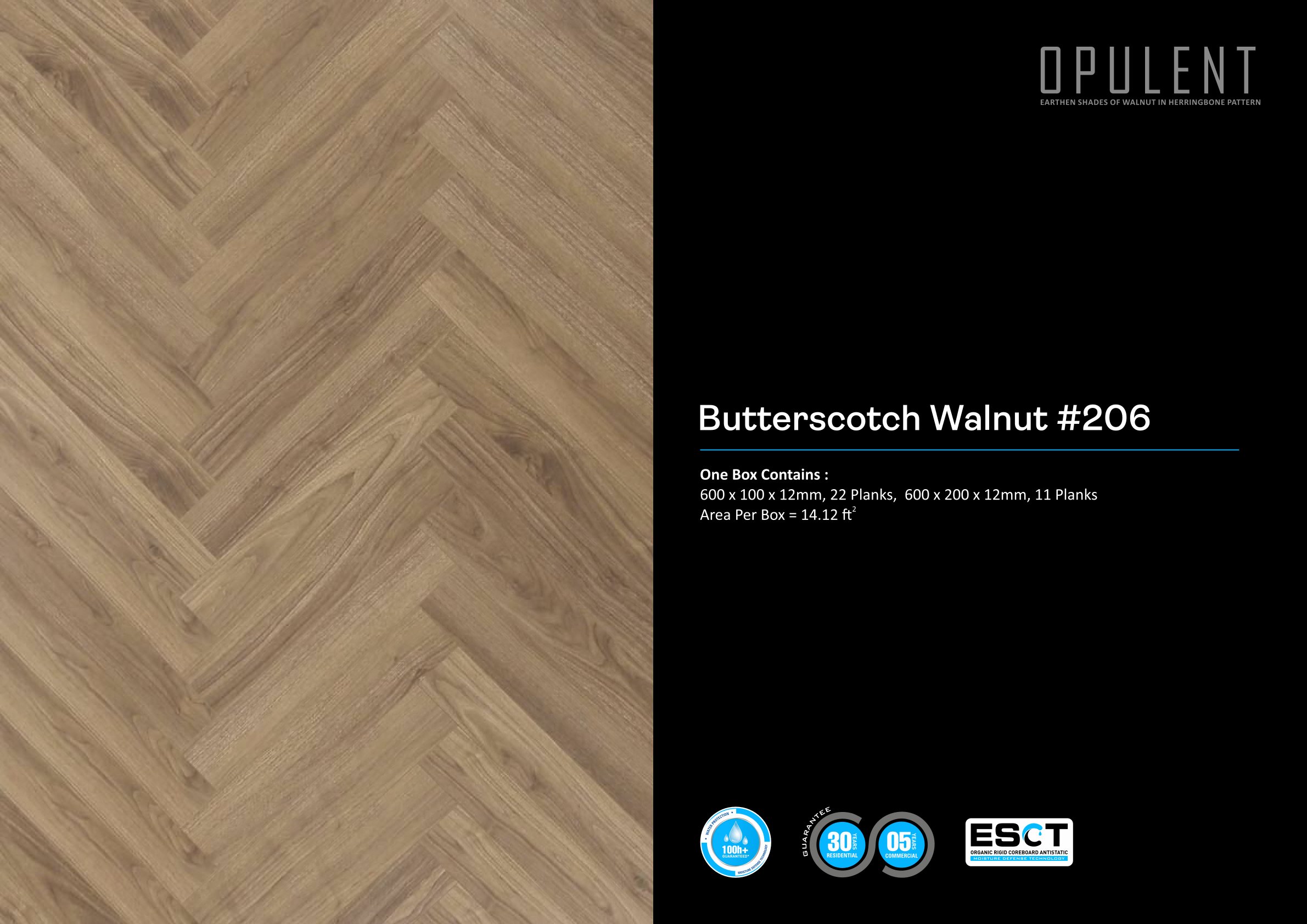 Butterscotch Walnut 12MM Lamiwood Laminate Flooring #206