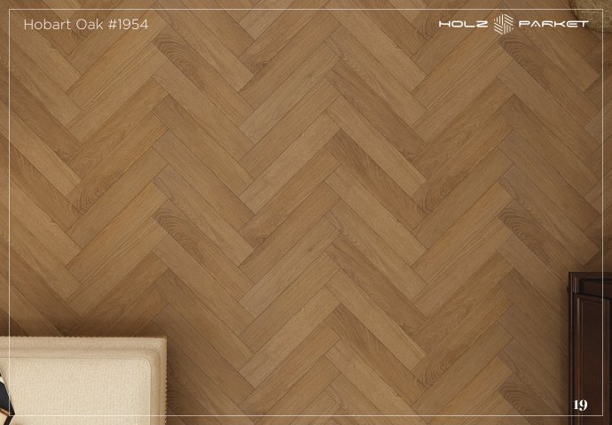 Kaara Lamiwood 8mm Herringbone Flooring – Hobart Oak #1954